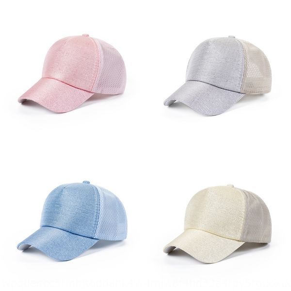

lyrwh 2020 internet sunscreen cap capbaseball cap capcelebrity children's net baby korean sunscreen hat boys and girls bright silk base, Blue;gray