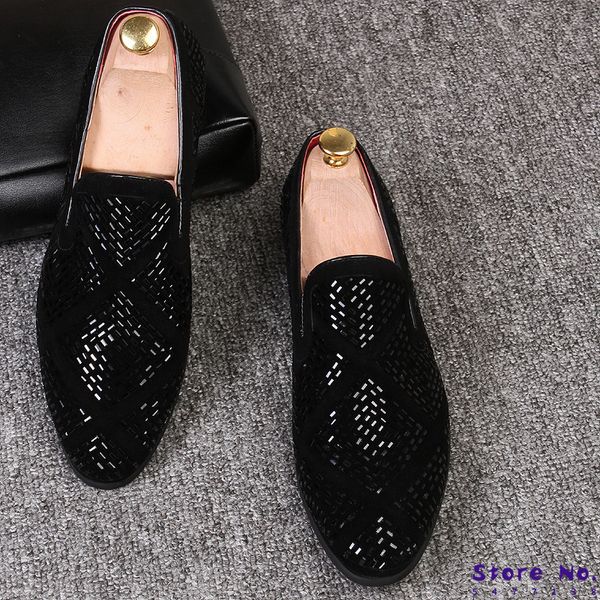 

сияющий rhinestone способа украшения loafer обувь мужчин остроконечные toe случайные плоские туфли для свадьбы партии 2020 новый, Black