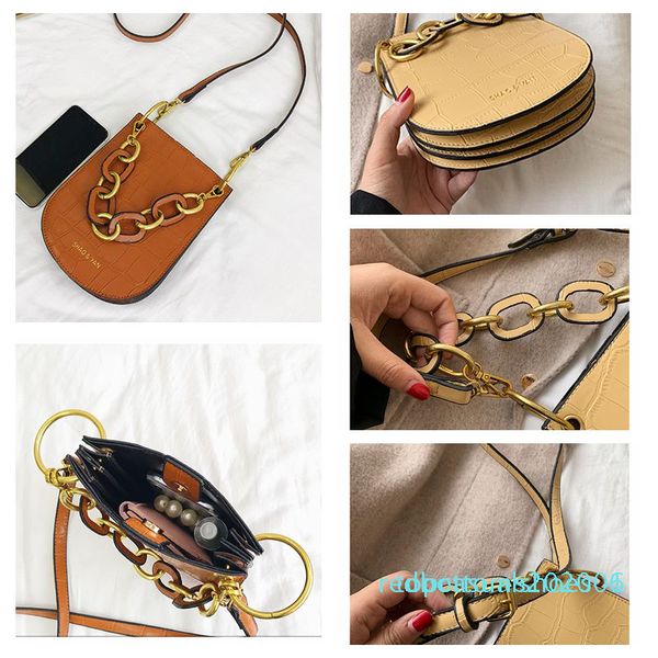 

vintage alligator saddle womens shoulder bags designer acrylic handle handbags luxury pu leather crossbody bag lady large purses tr01