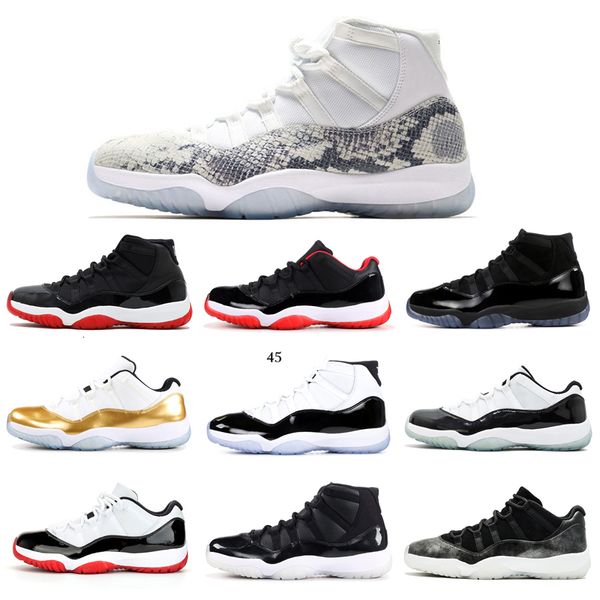 

11 11s мужчины баскетбольной обуви 2020 нового concord платина оттенок бред наследница гамма синего змеиная кожа женщины спортивная обувь 36