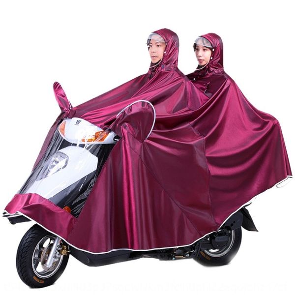 

zhengzhao electric raincoat single and double men's and women's thickened battery motorcycle motorcycle car raincoat, Black