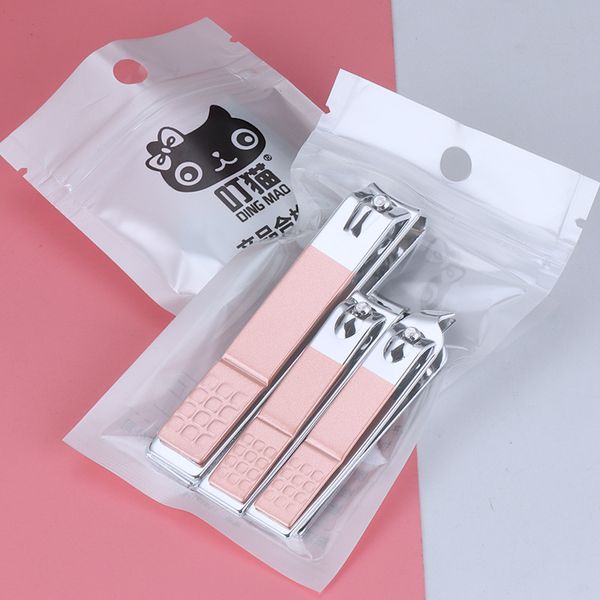 

simple portable nail clippers 3pcs large nail scissors rose gold pedicure manicure beauty set
