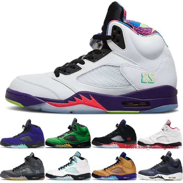 

jumpman 5 5s high alternate bel-air mens basketball обувь 2020 классический мичиган alternate grape oregon big babys открытый кроссовки разм, Black