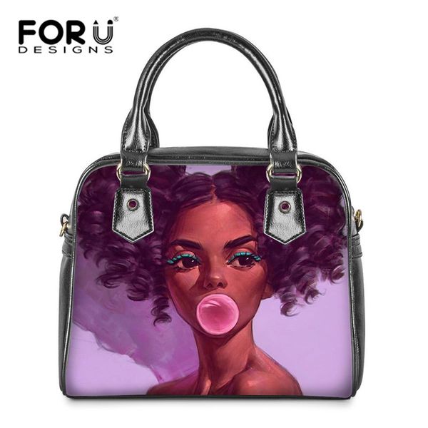 

forudesigns african women handbag shoulder bagsÂ ladies small messenger bag afro black girl print pu tote bags bolsa feminina