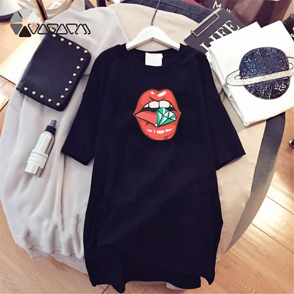 

girls mini dresses casual style designer cartoon lips diamond print women pencil dress summer flora printed dress short sleeve plus size, Black;gray