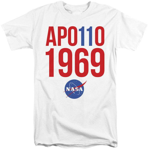 

NASA tall T shirt Apollo 11 1969 white tee