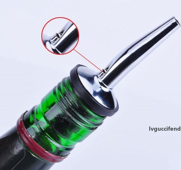 

liquor spirit pourer for wine bottle spout with rubber ser stainless steel