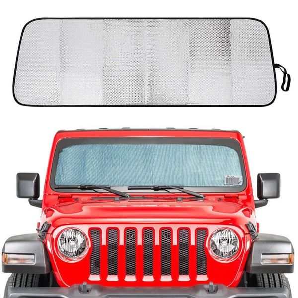 

front windshield sunshade sun shade heat shield aluminum foil sun visor mat for 2020 2020 wrangler jl jlu interior accessor