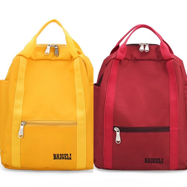 

np6r8 new portable double-shoulder canvas travel schoolbag korean style backpack for senior high school students men's and women's, White