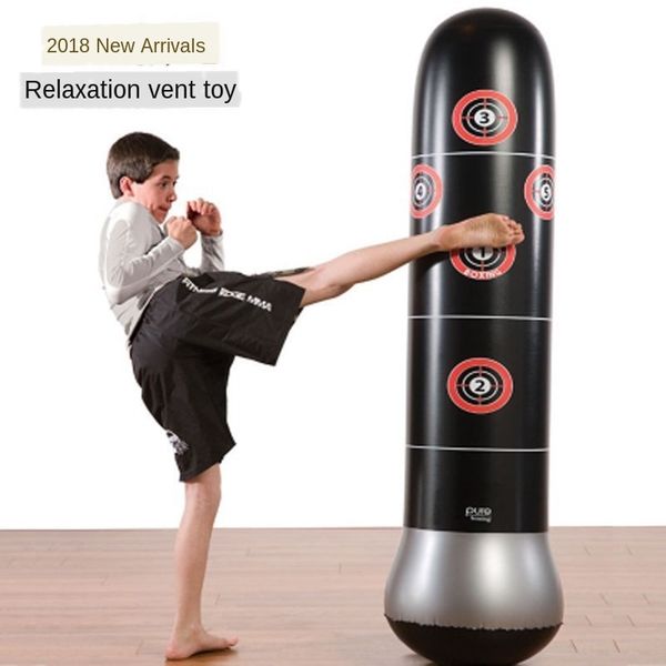 

boxing sandbags boxing sandbag fight do not fall home vertical wooden stake target outdoor equipment youth children fight