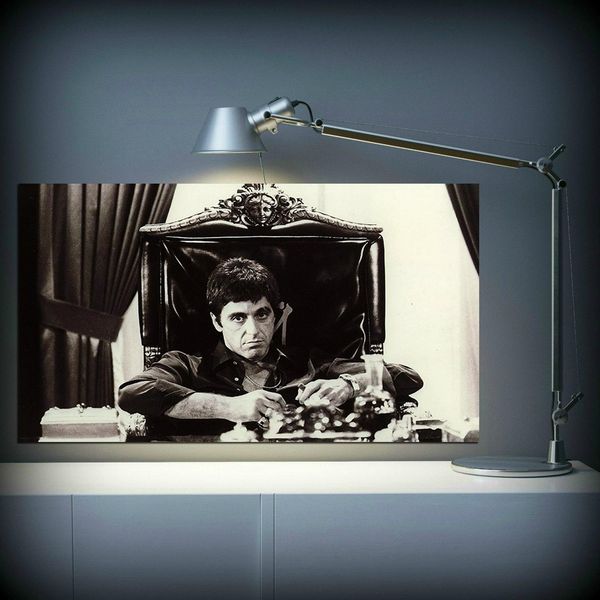 

AL PACINO SCARFACE Movie Poster Canvas Painting Wall Art Picture for Living Room Home Decor (No Frame)