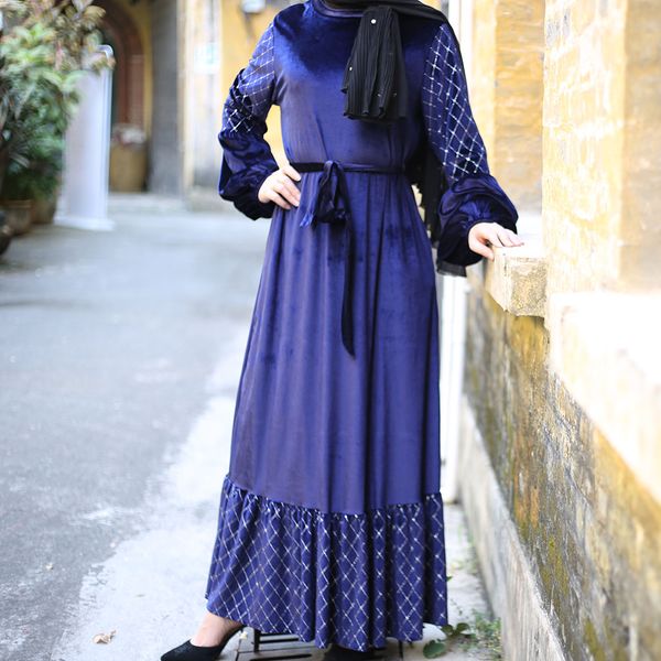 

women hijab muslim dress velvet abaya turkish dresses dubai islamic clothing caftan kaftan islam robe vetement femme musulmane