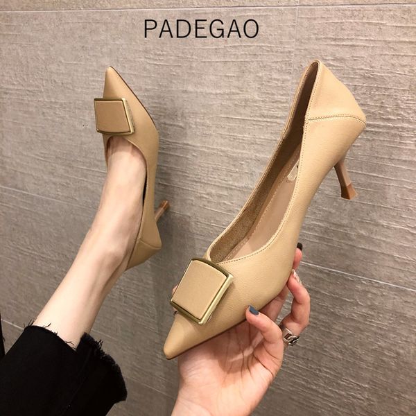 

высокие каблуки 2020 женская обувь повседневная пяток пряжки элегантный sexy fashion party, Black