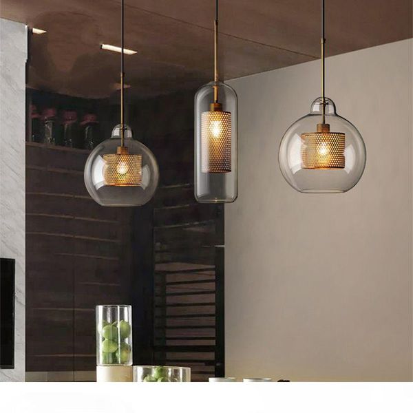 

nordic modern simple glass ball single head e27 led pendant lights personality decorative lighting for living room bedroom cafe