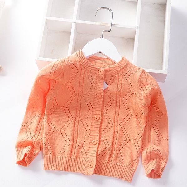 

te0np 2020 girls' knitted cardigan korean style children's baby jacket breathable air-conditioned air conditioning sweater shirt s, Blue