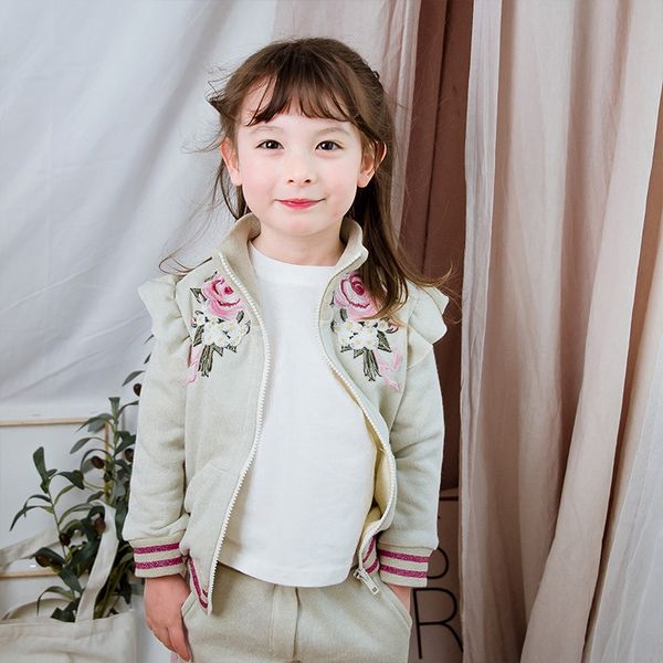 

clothing girls autumn new suit sports leisure children's children's medium and big children korean style floral two-piece set