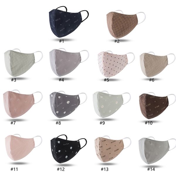 

color fashion face mask mouth cover anti-bacterial pm2.5 respirator dustproof washable reusable silk cotton masks outdoor training masks