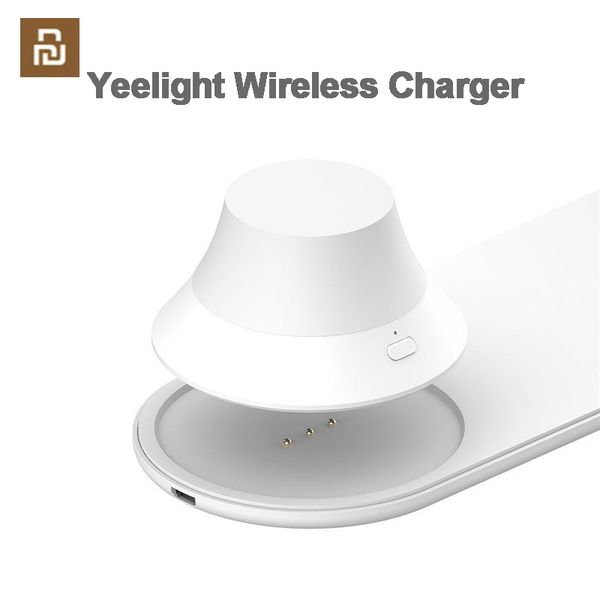 

xiaomi youpin yeelight wireless charger with led night light magnetic attraction fast charging for ip sams huawei phones
