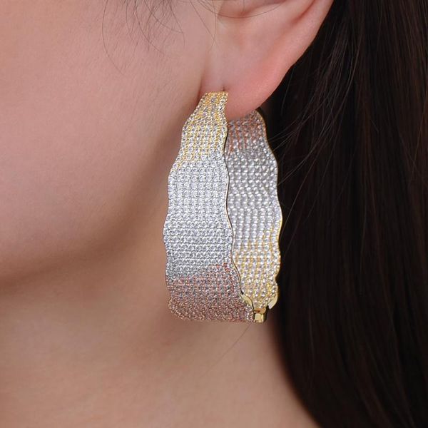 

missvikki punk style earrings jewelry cubic zirconia for ladies appointment engagement sweet romantic lover gift, Golden