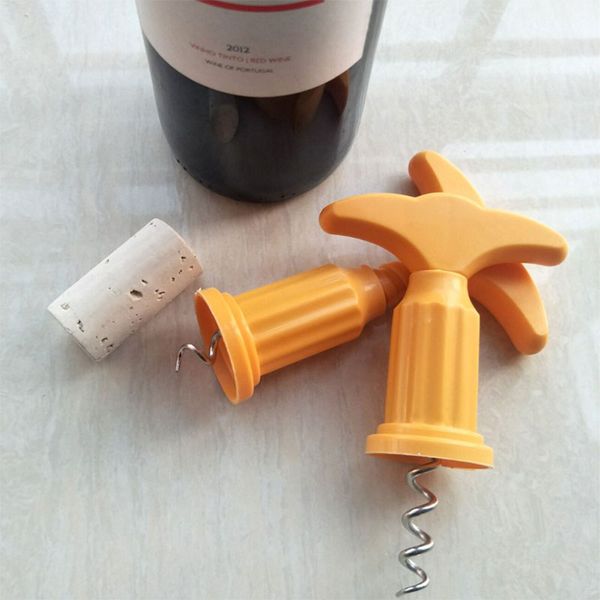 

fast shipping multicolor corkscrew creative wine red wine simple corkscrew portable non-slip plastic corkscrew customized wholesale t6302