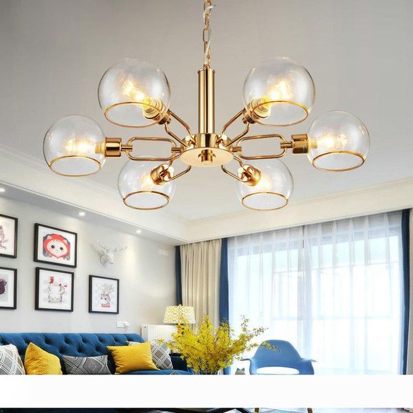 

Nordic pendant lamp hanglamp metal glass ball pendant light for living room kitchen fixtures lustre luminiare lighting chandelier