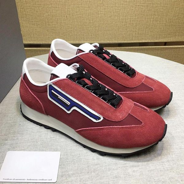 

suede and nylon sneakers mens shoes drop ship fashion classic lightweight vintage footwears comfortable style lace -up casual men shoes, Black