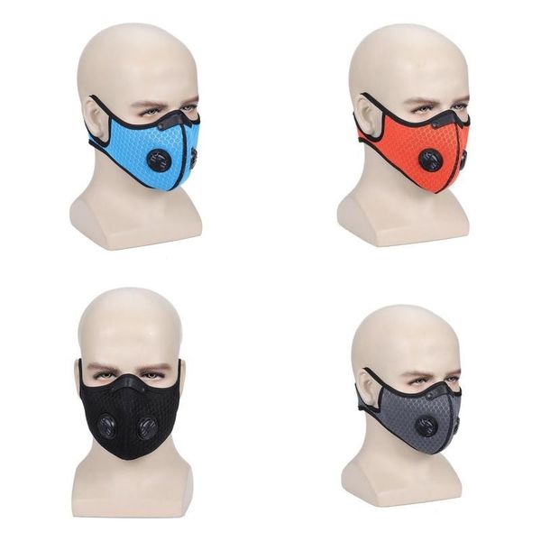 

design mask cycling protective mask with filter activated carbon pm2.5 anti-pollution sport running training road bike mouth mask w-00070