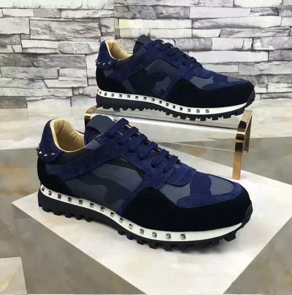

2020 new runner studded sneaker shoes women,men rockrunner women,men perfect gift trainers casual walking flats size 36-45, Black;red
