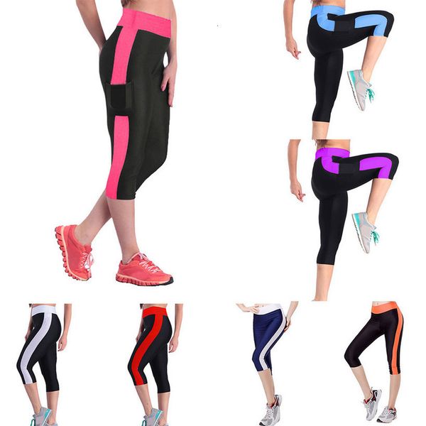 

leggins for 2020 casual womens high waist tummy control leggins workout capris leggings side pockets roupa de academia, Black