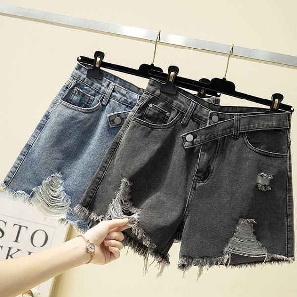 

женщины размера больших жир сестра колющий и джинсы шорты и джинсы ремень лето мода интернет популярные джинсовая рваных шорты, Blue