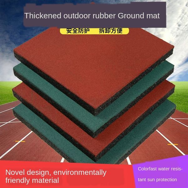 

outdoor sports facilities floor wear-resistant anti-skid thickened outdoor rubber floor mat school playground rubber mat