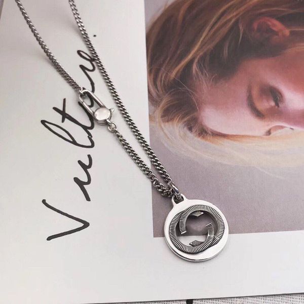 

s925 silver alphabet necklace vintage sterling silver hollow alphabet pendant necklace men and women hip hop alphabet clavicle chain