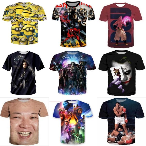 

new fasion women men's 3d print movie cucky doll cild's play orror casual sort sleeves t-sirt#186, White;black