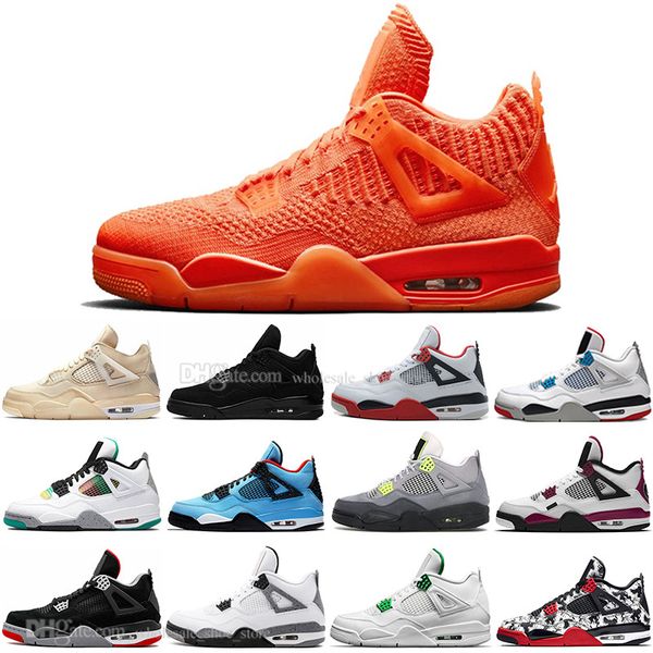 

2020 sail 4 4s black cat white cement what the bred mens basketball shoes cactus jack rasta pure money men women sports sneakers