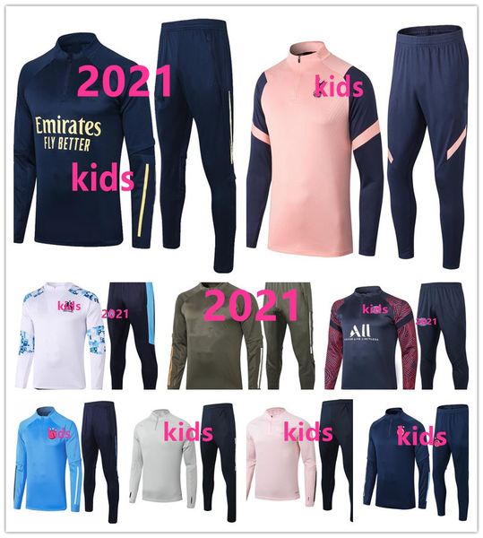 

2020 kids tracksuit survetement training suit 2021child training suit long sleeve soccer sportswear tracksuit jogging, Black