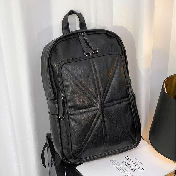 

factory wholesale brand new europe college mens bag style casual brand backpack lightweight comfort student leather backpack