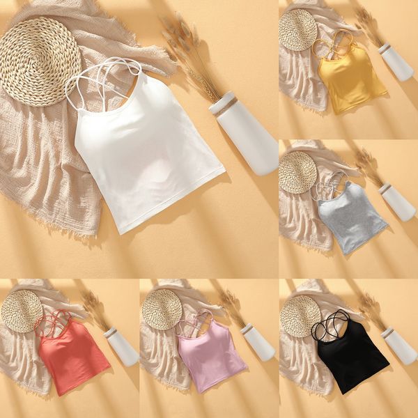 

onvyx лето -плече бесследовый обратно украшая камзол высокого эластичности дышащего удобный жилет жилет сбор, не стальное кольцо спорт, White