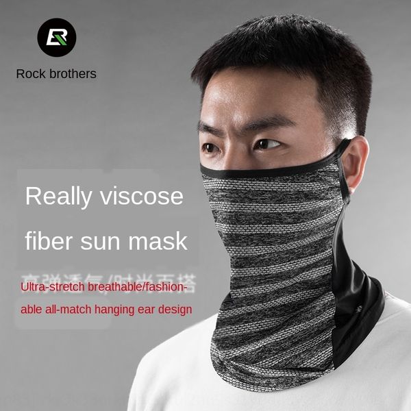 

mobss locke brothers sunscreen mask outdoor riding ice magic silk face towel magic headscarf men's and women's electric car face c, Black