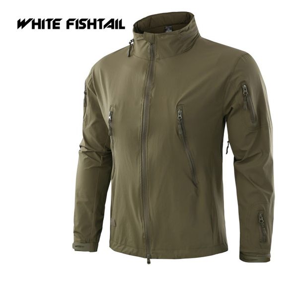 

white fishtail summer jacket men outdoor single layer thin section foldable hat sun protection clothing training clot, Blue;black