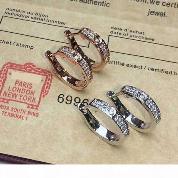 

i 316l stainless steel stud earring with all diamond rose gold plated silver plated jewelry women earrings, Golden;silver