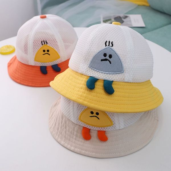 

rice ball children's cap baby cap net new children's baby hat sunscreen fisherman net hat mz9240, Yellow