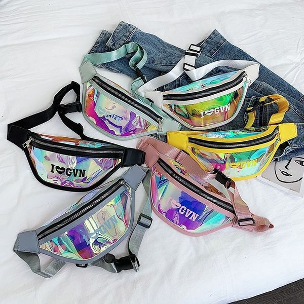 

women 2020 new small small korean fashion transparent running bag western style all-match shoulder straddling chest bag