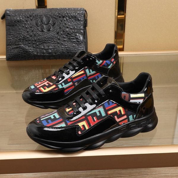 

2020 k9 fashion trend mens designer shoes leather breathable luxury shoes lace-up casual hiker shoes mens sneakers, Black