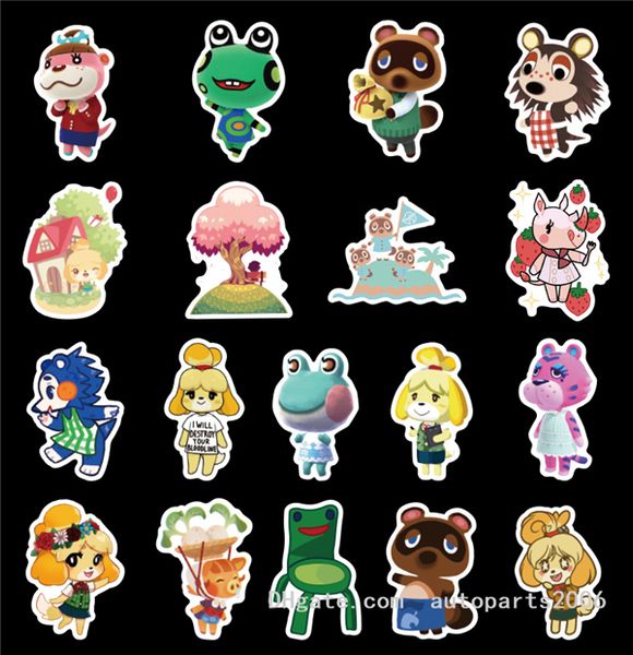 

50pcs/lot ale cure animals crossing stickers for kids teens adults gifts bulk sticker helmet macbook car decals