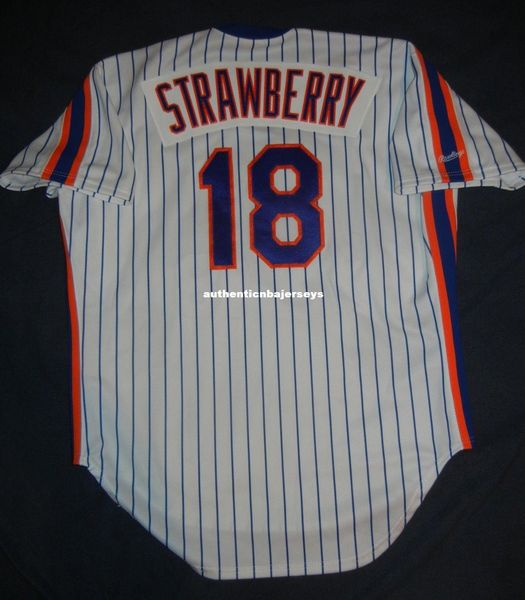 

retro rawlings #18 darryl strawberry new york jersey pinstripe cone mens stitched baseball jerseys, Gray