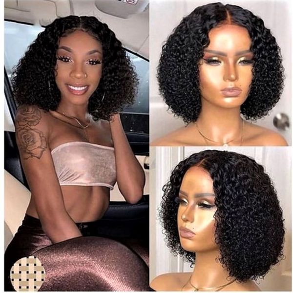 

curly bob wigs 13x4 13x6 lace front human hair wigs natural color 150 density remy hair wigs for black women