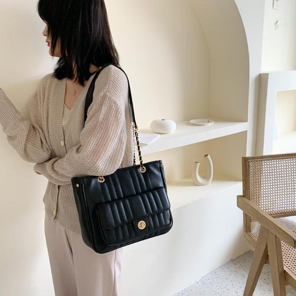 

korean women shoulder bag simple personality breathable leather solid totes casual travel daily handbag ladies birthday present