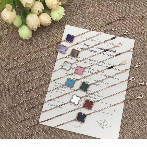 

1.5cm flower pendant bracelet brass material and brand name bracelet with nature stone for women wedding jewelry gift free, Black