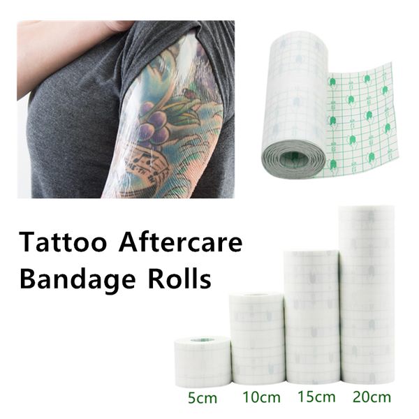 

tattoo aftercare film dressing protective waterproof adhesive clear second skin bandage rolls cling film tattoo care supplies 10cm 15cm 20cm