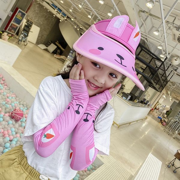 

2020 ch ice sleeve sunscreen ildren's ice sleeve sunscreen sun hat uv-proof sun hat duck tongue h, Yellow